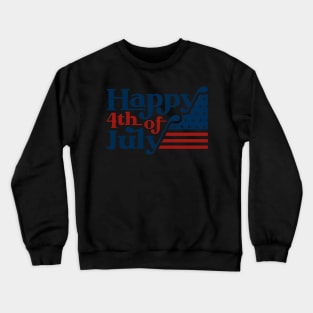 Hap4Th Of July Patriotic American Crewneck Sweatshirt